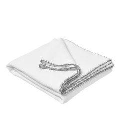 Plaid ILARIO Blanc Et Feston Noir -Décoration & meubles pour la maison plaid ILARIO 007655 WFG packshot