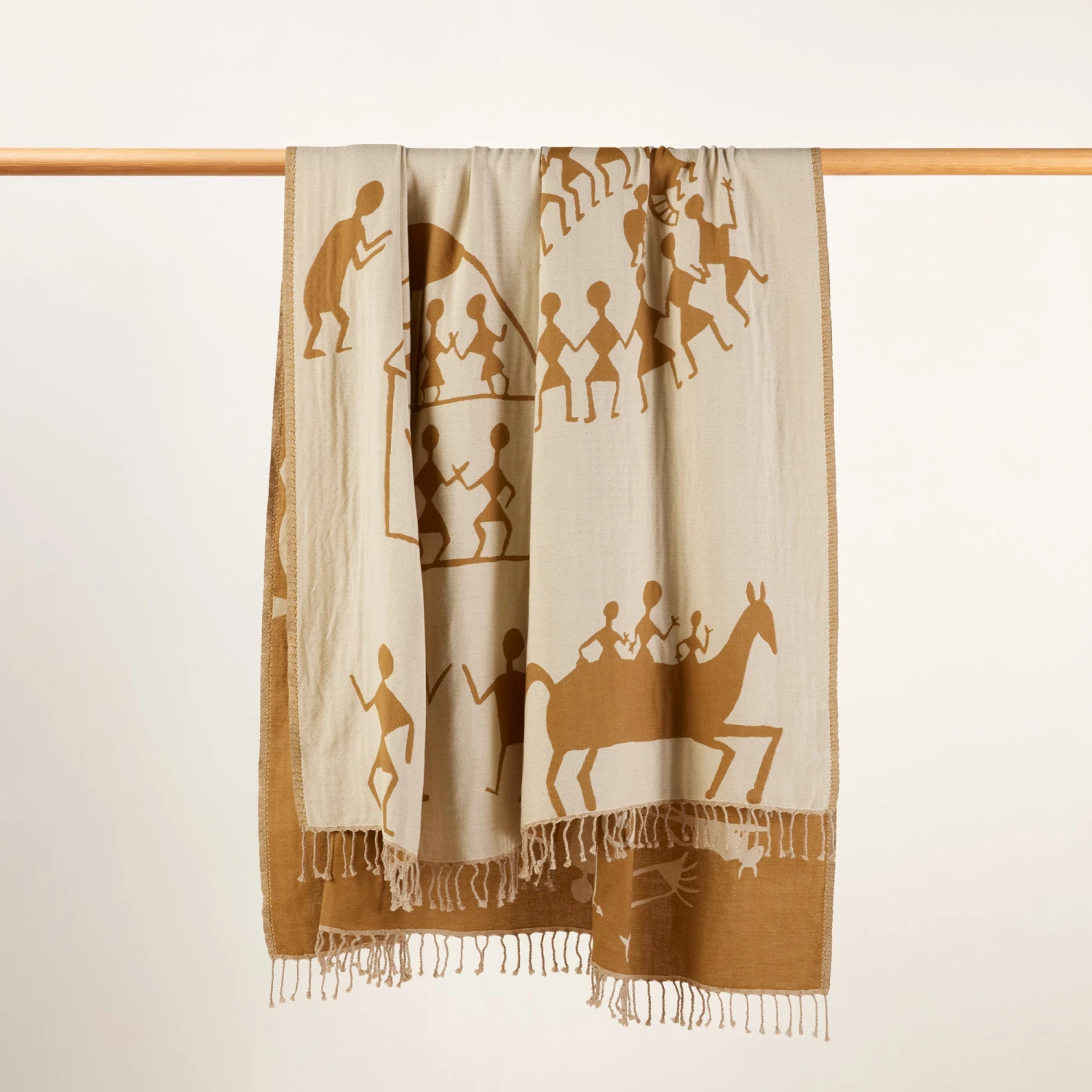 Plaid KANOUR Ecru Et Bronze 8 Plaid KANOUR Ecru Et Bronze – Image 8