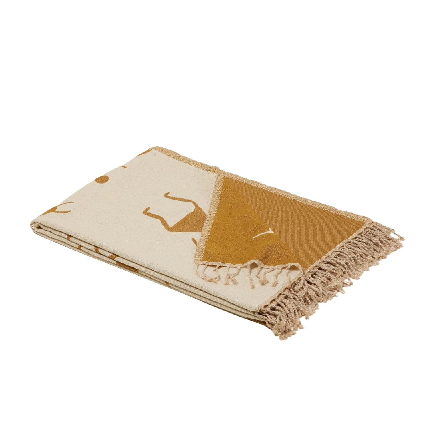 Plaid KANOUR Ecru Et Bronze 11 Plaid KANOUR Ecru Et Bronze – Image 11