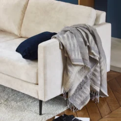 Plaid KHAN Blanc Doux 11 Plaid KHAN Blanc Doux -Décoration & meubles pour la maison plaid KHAN 004962 NG 1