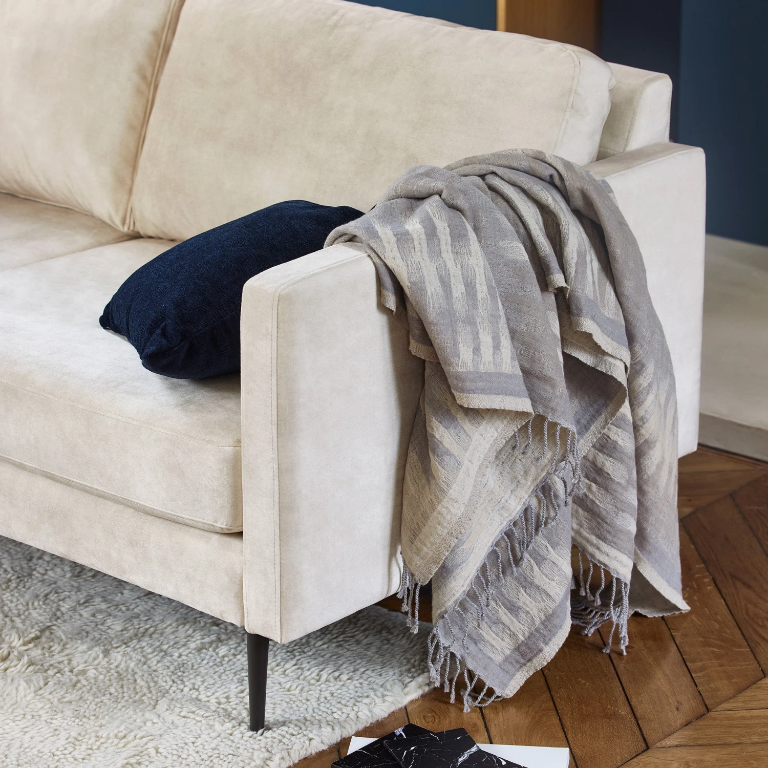 Plaid KHAN Blanc Doux 3 Plaid KHAN Blanc Doux – Image 3