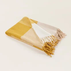 Plaid LIVIA Jaune Maïs 15 Plaid LIVIA Jaune Maïs -Décoration & meubles pour la maison plaid LIVIA 007270 J18 4