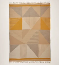 Plaid LUXOR Naturel Et Ocre -Décoration & meubles pour la maison plaid LUXOR 005936 ZJ 5