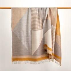 Plaid LUXOR Naturel Et Ocre -Décoration & meubles pour la maison plaid LUXOR 005936 ZJ 8