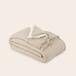 Plaid NOORFOLK Naturel