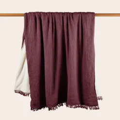 Plaid NOORFOLK Prune -Décoration & meubles pour la maison plaid NOORFOLK 009036 R18 8