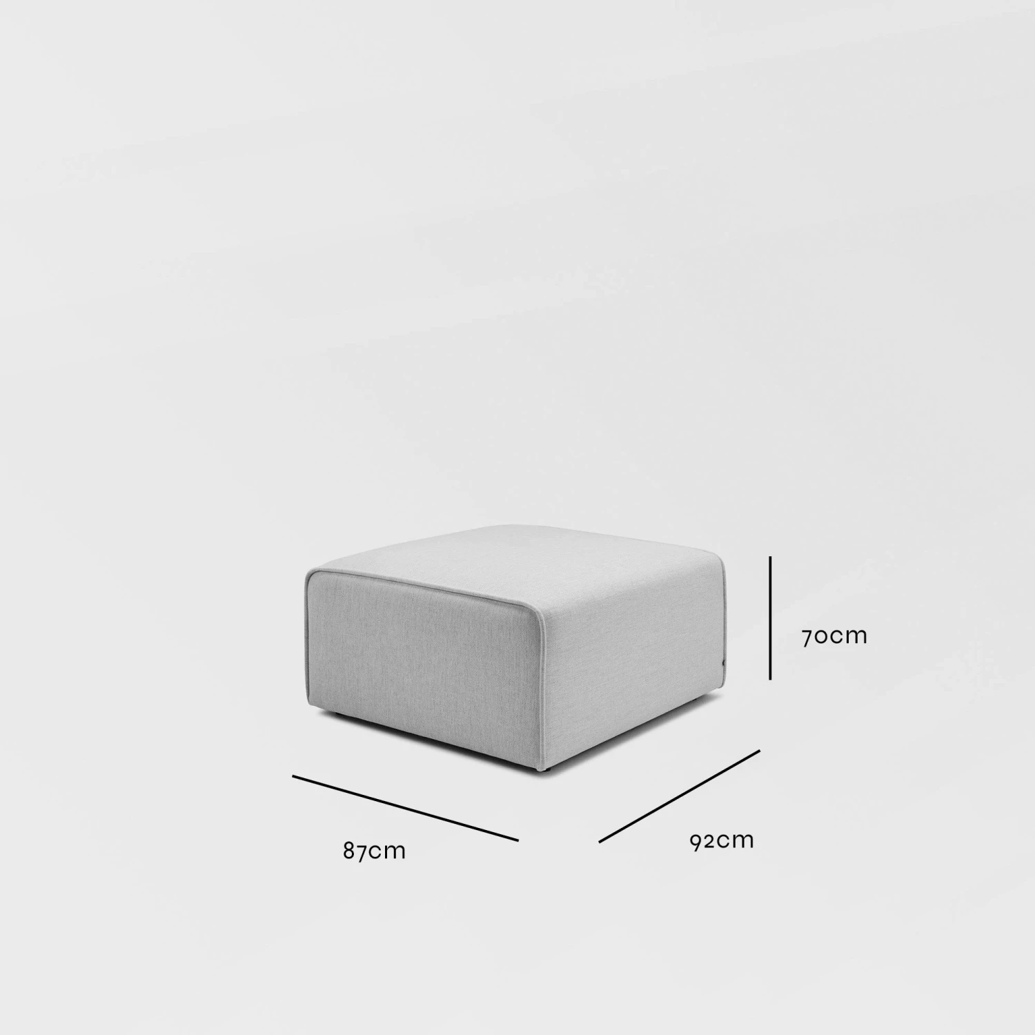 Pouf Modulable ANDERS Gris Moyen Chiné 10 Pouf Modulable ANDERS Gris Moyen Chiné – Image 10