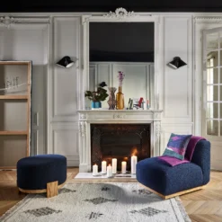 Pouf COME Bleu Crépuscule 11 Pouf COME Bleu Crépuscule -Décoration & meubles pour la maison pouf COME 009086 B20 H2 1