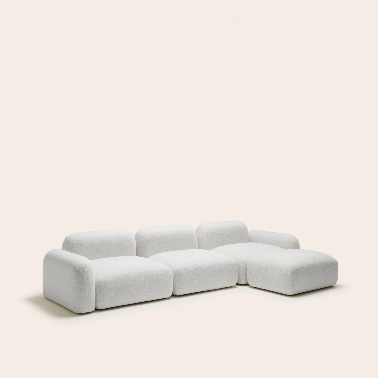 Pouf Modulable ISILD Bouclette Ivoire 9 Pouf Modulable ISILD Bouclette Ivoire – Image 9