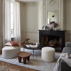 Pouf JULIKA écru Bouclé -Décoration & meubles pour la maison pouf JULIKA 007750 N1 H1 2