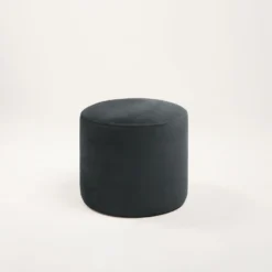Pouf ROMEO Velours Vintage Graphite