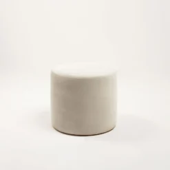 Pouf ROMEO Velours Vintage Calcaire -Décoration & meubles pour la maison pouf ROMEO 007748 N2 H2 4