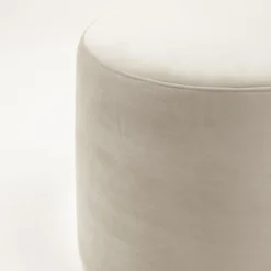 Pouf ROMEO Velours Vintage Calcaire -Décoration & meubles pour la maison pouf ROMEO 007748 N2 H2 5