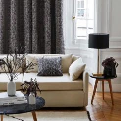 Rideau à Galon Fronceur Doublé ARDECO Noir Et Nickel -Décoration & meubles pour la maison rideau a galon fronceur double ARDECO 006662 GN 9