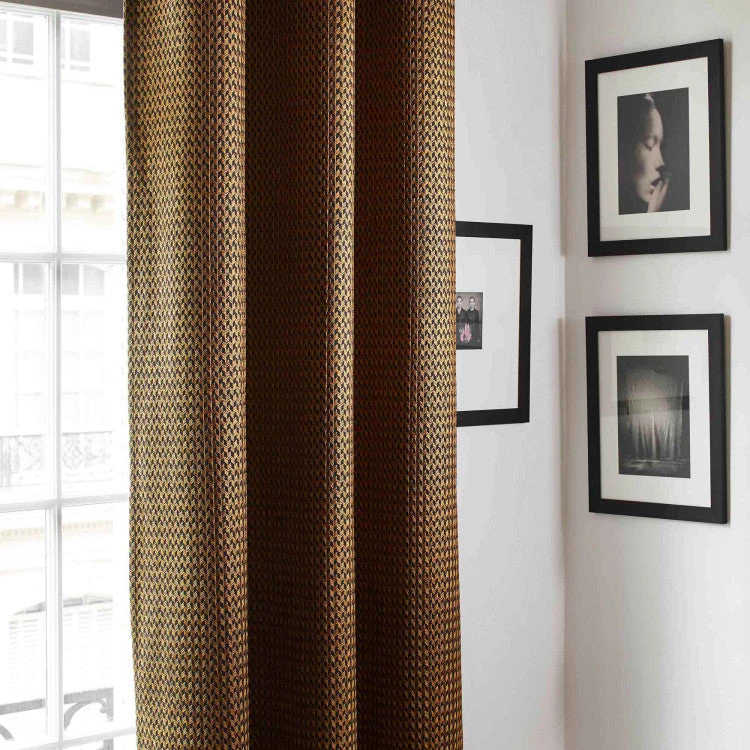 Rideau à Galon Fronceur Doublé OCTAVE Noir Et Mordoré 8 Rideau à Galon Fronceur Doublé OCTAVE Noir Et Mordoré – Image 8