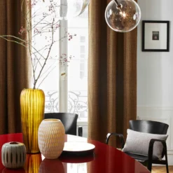 Rideau à Galon Fronceur Doublé OCTAVE Noir Et Mordoré 14 Rideau à Galon Fronceur Doublé OCTAVE Noir Et Mordoré -Décoration & meubles pour la maison rideau a galon fronceur double OCTAVE 006660 OR 9