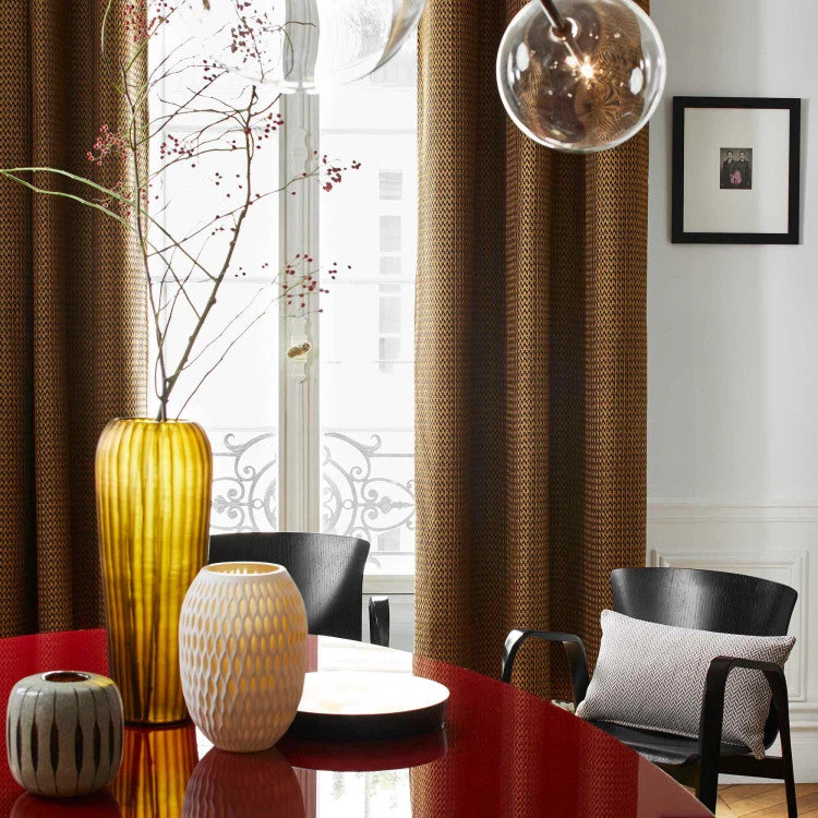 Rideau à Galon Fronceur Doublé OCTAVE Noir Et Mordoré 7 Rideau à Galon Fronceur Doublé OCTAVE Noir Et Mordoré – Image 7