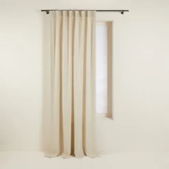 Rideau à Galon Fronceur AUBIN Sable -Décoration & meubles pour la maison rideau a galon fronceur AUBIN 006151 N3 4
