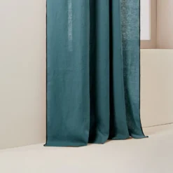 Rideau à Galon Fronceur CARLINA Pétrole Et Bourdon Noir -Décoration & meubles pour la maison rideau a galon fronceur CARLINA 006041 BVG 6