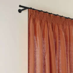 Rideau à Galon Fronceur CARLINA Terracotta Et Bourdon Noir -Décoration & meubles pour la maison rideau a galon fronceur CARLINA 006041 M9G 5