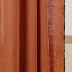Rideau à Galon Fronceur CARLINA Terracotta Et Bourdon Noir -Décoration & meubles pour la maison rideau a galon fronceur CARLINA 006041 M9G 7