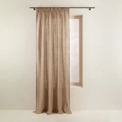 Rideau à Galon Fronceur CARLINA Sable Et Bourdon Noir -Décoration & meubles pour la maison rideau a galon fronceur CARLINA 006041 N4G 4