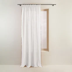 Rideau à Galon Fronceur CARLINA Blanc Pur Et Bourdon Noir -Décoration & meubles pour la maison rideau a galon fronceur CARLINA 006041 WG 4