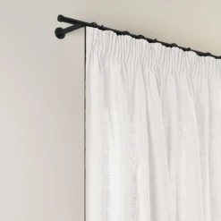 Rideau à Galon Fronceur CARLINA Blanc Pur Et Bourdon Noir -Décoration & meubles pour la maison rideau a galon fronceur CARLINA 006041 WG 5