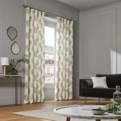 Rideau à Galon Fronceur FILICO Blanc Cassé Et Sauge -Décoration & meubles pour la maison rideau a galon fronceur FILICO 006648 NV 5