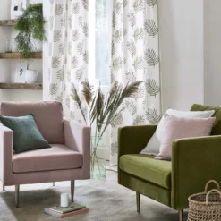 Rideau à Galon Fronceur FILICO Blanc Cassé Et Sauge -Décoration & meubles pour la maison rideau a galon fronceur FILICO 006648 NV 6