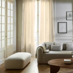 Rideau à Galon Fronceur LEONARD Beige Doux -Décoration & meubles pour la maison rideau a galon fronceur LEONARD 007615 N2 1