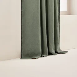 Rideau à Galon Fronceur NINO Kaki Grisé Et Feston Noir -Décoration & meubles pour la maison rideau a galon fronceur NINO 007352 GVFG 6