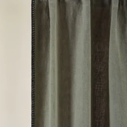 Rideau à Galon Fronceur NINO Kaki Grisé Et Feston Noir -Décoration & meubles pour la maison rideau a galon fronceur NINO 007352 GVFG 7