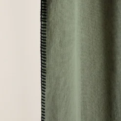 Rideau à Galon Fronceur NINO Kaki Grisé Et Feston Noir -Décoration & meubles pour la maison rideau a galon fronceur NINO 007352 GVFG 8