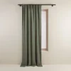 Rideau à Galon Fronceur NINO Kaki Grisé Et Feston Noir