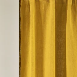 Rideau à Galon Fronceur NINO Ocre Et Feston Noir -Décoration & meubles pour la maison rideau a galon fronceur NINO 007352 J18FG 7