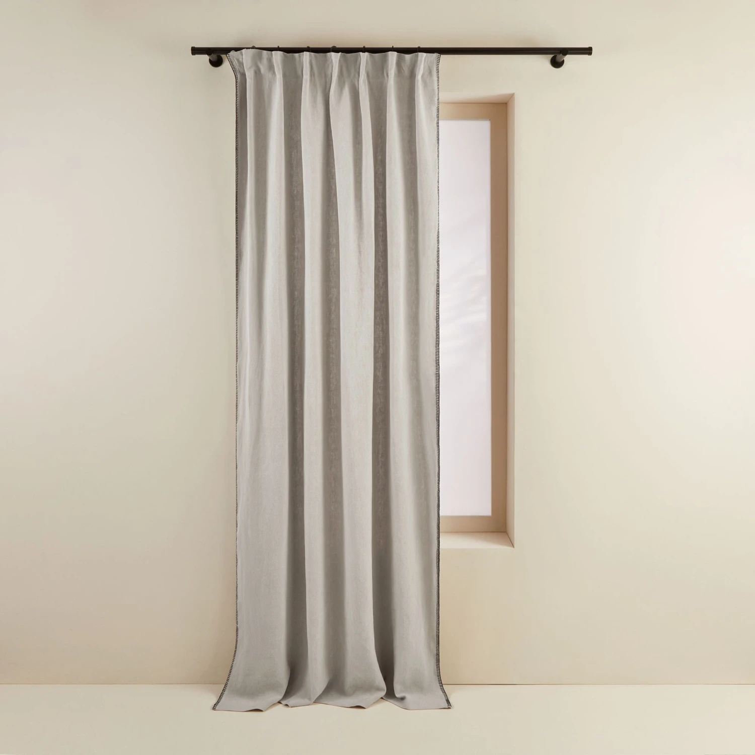 Rideau à Galon Fronceur NINO Ficelle Et Feston Noir 6 Rideau à Galon Fronceur NINO Ficelle Et Feston Noir – Image 6
