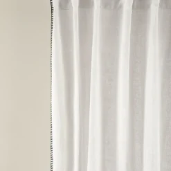 Rideau à Galon Fronceur NINO Blanc Minéral Et Feston Noir 12 Rideau à Galon Fronceur NINO Blanc Minéral Et Feston Noir -Décoration & meubles pour la maison rideau a galon fronceur NINO 007352 WFG 7