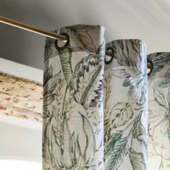 Rideau à Oeillets Dorés KELADY Ivoire Et Verts -Décoration & meubles pour la maison rideau a oeillets dores KELADY 008620 NV 2