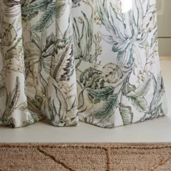 Rideau à Oeillets Dorés KELADY Ivoire Et Verts -Décoration & meubles pour la maison rideau a oeillets dores KELADY 008620 NV 3