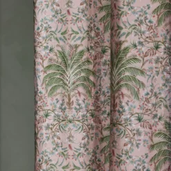 Rideau à Oeillets Dorés UBARI Rose Pétale Et Vert 9 Rideau à Oeillets Dorés UBARI Rose Pétale Et Vert -Décoration & meubles pour la maison rideau a oeillets dores UBARI 008623 RV R1L1 3