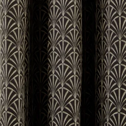Rideau à Oeillets Noirs Doublé ARDECO Noir Et Nickel -Décoration & meubles pour la maison rideau a oeillets noirs double ARDECO 006372 GN 8