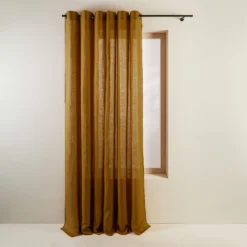 Rideau à Oeillets Noirs CARLINA Bronze Et Bourdon Noir -Décoration & meubles pour la maison rideau a oeillets noirs CARLINA 006498 M8G 4