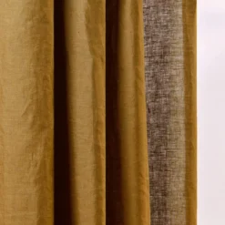 Rideau à Oeillets Noirs CARLINA Bronze Et Bourdon Noir -Décoration & meubles pour la maison rideau a oeillets noirs CARLINA 006498 M8G 7