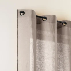 Rideau à Oeillets Noirs CARLINA Ficelle Et Bourdon Noir -Décoration & meubles pour la maison rideau a oeillets noirs CARLINA 006498 N3G 5