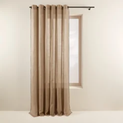 Rideau à Oeillets Noirs CARLINA Sable Et Bourdon Noir -Décoration & meubles pour la maison rideau a oeillets noirs CARLINA 006498 N4G 4