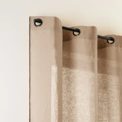 Rideau à Oeillets Noirs CARLINA Sable Et Bourdon Noir -Décoration & meubles pour la maison rideau a oeillets noirs CARLINA 006498 N4G 5