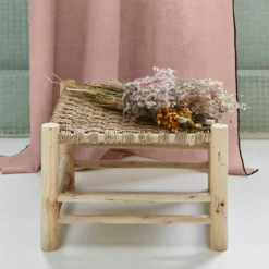 Rideau à Oeillets Noirs CARLINA Rose Poudré Et Bourdon Noir 13 Rideau à Oeillets Noirs CARLINA Rose Poudré Et Bourdon Noir -Décoration & meubles pour la maison rideau a oeillets noirs CARLINA 006498 RG 2