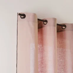 Rideau à Oeillets Noirs CARLINA Rose Poudré Et Bourdon Noir 15 Rideau à Oeillets Noirs CARLINA Rose Poudré Et Bourdon Noir -Décoration & meubles pour la maison rideau a oeillets noirs CARLINA 006498 RG 5