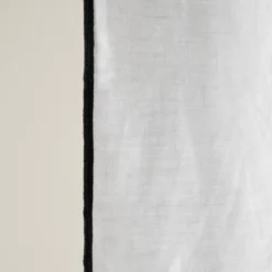 Rideau à Oeillets Noirs CARLINA Blanc Pur Et Bourdon Noir -Décoration & meubles pour la maison rideau a oeillets noirs CARLINA 006498 WG 7